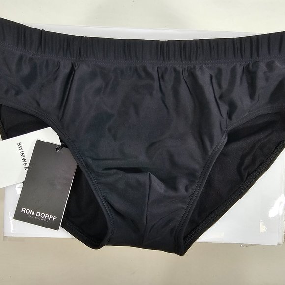 Ron Dorff Swim Briefs Men S M L XL Black Lined Quick Drying Designer Bikini NWT - Picture 2 of 6